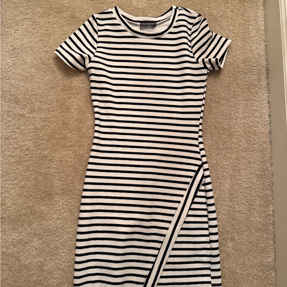 Striped Black and White Dress